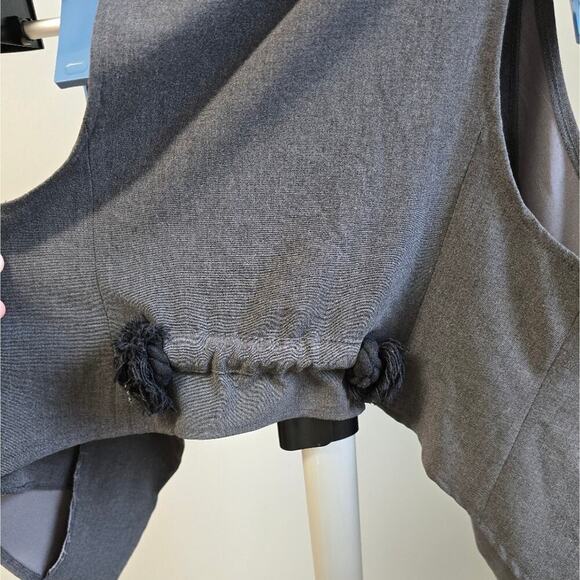 Vintage NWT Alythea Vest Jeweled Embellished Silver Button Gray Size SM Jeweled - Picture 6 of 12